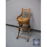 A Victorian adjustable child's high chair