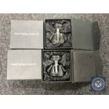 Four boxed glass scent bottles by The French Trading Company of London