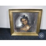 A gilt framed continental school oil on canvas,