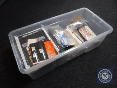 A box containing a large quantity of stamps and first day covers,