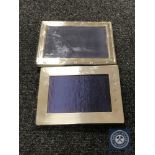 Two silver photograph frames