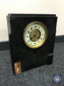 A wooden cased Art Deco style mantel clock