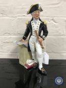 A Royal Doulton china figurine : The Captain, HN 2260, height 24 cm.