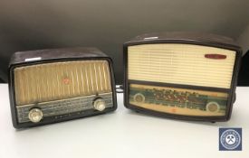 Two mid 20th century Bakelite cased radios,