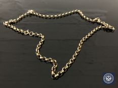 A 9ct gold belcher link chain 21g CONDITION REPORT: 21g