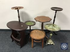 Five assorted wine tables,