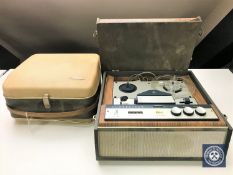 A Grundig TK40 reel to reel player together with an Elizabethan LZ32 reel to reel player
