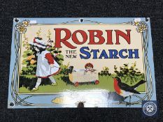 An enamelled sign, Robin,
