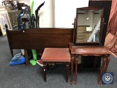 A Stag Minstrel headboard, dressing table mirror,