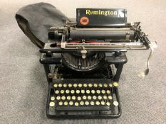 An early 20th century Remington typewriter,