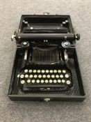 An early 20th century L.T. Smith & Corona typewriter.