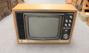 A Sony Solid State portable trinatrone TV receiver model KV 1320UV.