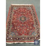 An Isfahan rug, central Iran, 212 cm x 136 cm.