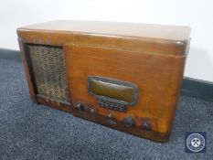 A walnut cased valve radio