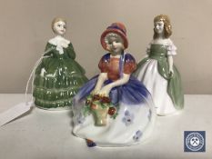 Three small Royal Doulton figures; Penny HN2338,