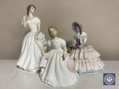 Three small Royal Doulton figures; Daydreams HN1731,