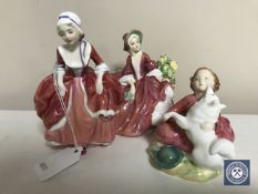 Three small Royal Doulton figures; Home Again HN2167,