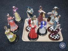 A tray of eleven Regency Fine Art and Regal lady figures
