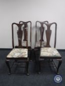 Four mahogany dining chairs