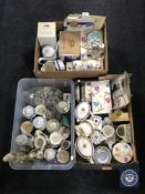 Two crates of a large quantity of Ringtons china including caddies, mugs,