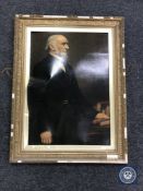 An early 20th century gilt framed print of a gentleman