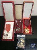 A collection of Polish medals and badges