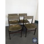 Four mid 20th century dining chairs