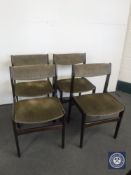 Four mid 20th century dining chairs