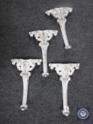 Four cast iron table legs