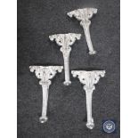 Four cast iron table legs