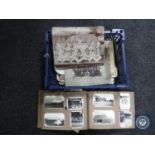 A box of war ephemera including squadron photographs,