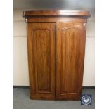 A Victorian mahogany double door wardrobe,