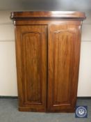 A Victorian mahogany double door wardrobe,