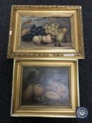 Two gilt framed early 20th century still life paintings