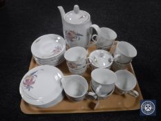 A tray of forty-three pieces of Japanese Anatole dinner ware and tea china
