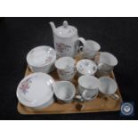 A tray of forty-three pieces of Japanese Anatole dinner ware and tea china