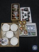 Five boxes of Japanese ceramics.