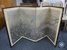 A Japanese four fold screen,