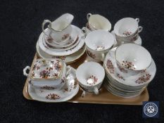 A Victorian floral pattern tea service