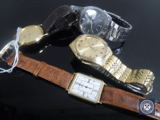 Four gent's Seiko wristwatches, two automatic and two quartz.