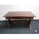 A mahogany sofa table