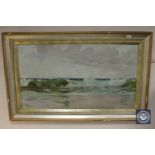 * * Hannaford : Atlantic sea, oil on canvas, signed, 59 cm x 105 cm,