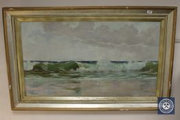 * * Hannaford : Atlantic sea, oil on canvas, signed, 59 cm x 105 cm,