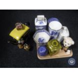 A tray of assorted Ringtons china, vases bowls and caddies together with a Ringtons delivery van,