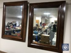 Two mahogany framed mirrors