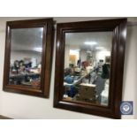 Two mahogany framed mirrors