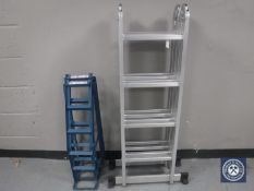 A multi function ladder and a pair of car ramps