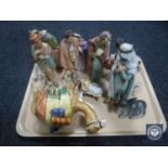 A thirteen-piece Goebel nativity scene with stable.