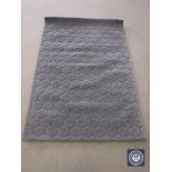 A hand tufted rug, self embossed grey, 120 cm x180 cm, rrp £297.