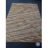 A striped contemporary rug